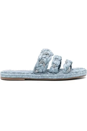 Aquazzura Femme, Chaussures, Bleu, Taille: 37 1/2 EU Costiera Flat Espadrille