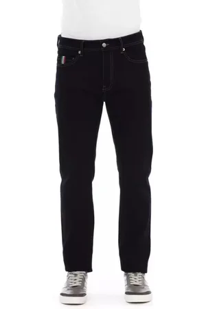 BALDININI Homme, Jeans, Bleu, Taille: W33 Jean Coupe Droite Surpiqûres Contrastées