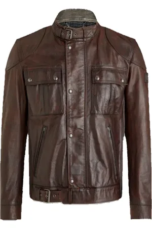 Belstaff Homme, Vestes, Brun, Taille: L Blouson en cuir ciré à la main Legacy