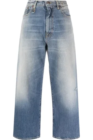 R13 Femme, Jeans, Bleu, Taille: W27 Jean Droit Chevilles Darcy
