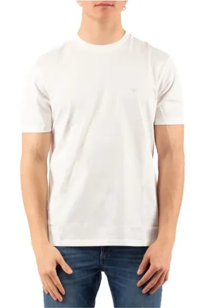 Emporio Armani Homme, Tops, Blanc, Taille: S T-shirt élégant pour homme