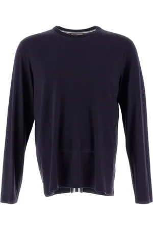 HERNO Homme, Pulls, Bleu, Taille: S Pull Tricoté en Laine à Manches Longues