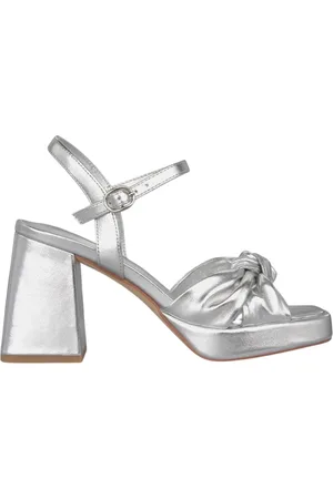Alma en Pena Femme, Chaussures, Gris, Taille: 40 EU Sandale à Talon Bloc Carré avec