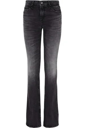 Armani Exchange Femme, Jeans, Noir, Taille: W30 Jean Slim Fit avec Détails surpiqûres latérales