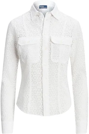 Ralph Lauren Femme, Blouses et Chemises, Blanc, Taille: 38 FR Chemise Sangallo