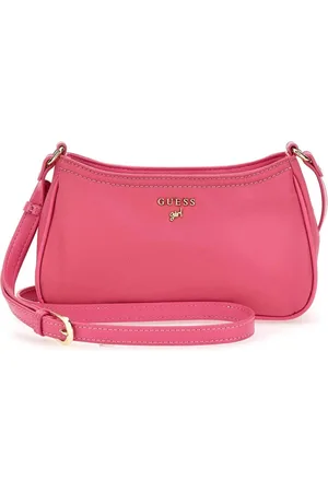 Guess Femme, Sacs, Rose, Taille: ONE Size Sac à bandoulière fuchsia à motif Saffiano