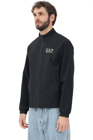 EA7 Homme, Vestes, Noir, Taille: L Veste Coupe-Vent Noire Moderne