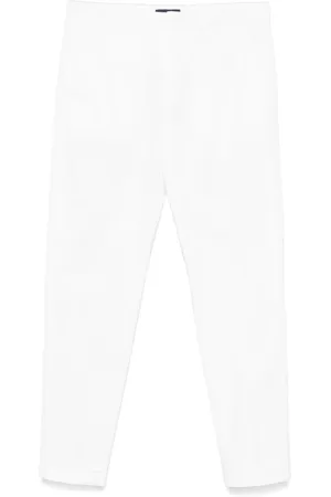 FAY Homme, Pantalons, Blanc, Taille: W34 Pantalon Blanc en Mélange de Coton