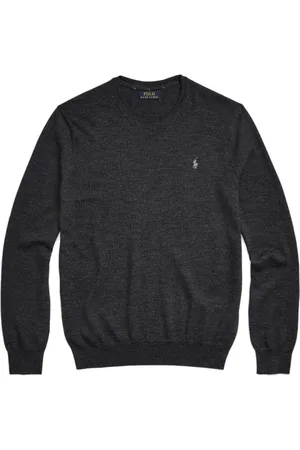 Ralph Lauren Homme, Sweatshirts et sweats à capuche, Gris, Taille: L Pull ras du cou en laine mérinos