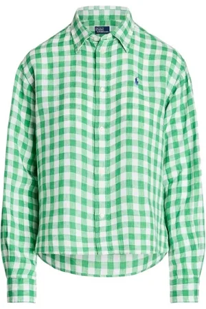 Ralph Lauren Femme, Blouses et Chemises, Multicolore, Taille: 38 FR Chemise en lin à carreaux