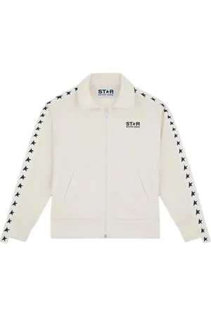 Golden Goose Femme, Sweatshirts et sweats à capuche, Blanc, Taille: 40 FR Black Star Zip Sweater