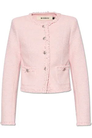 MISBHV Femme, Vestes, Rose, Taille: 40 FR Veste en tweed