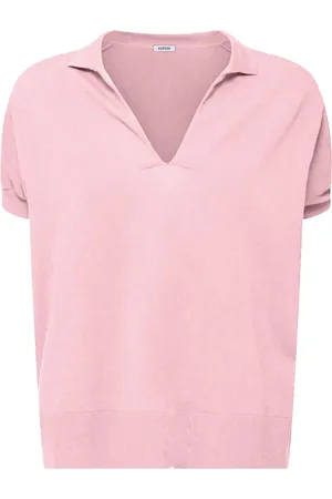 Aspesi Femme, Tops, Rose, Taille: 38 FR Polo en Coton Manches Courtes Élégant