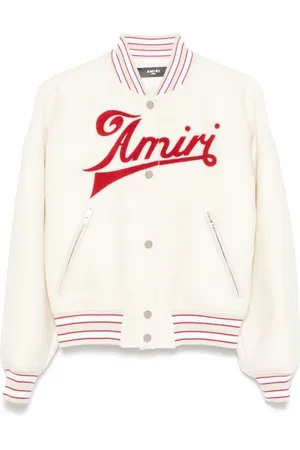 AMIRI Femme, Vestes, Blanc, Taille: 38 FR Blouson Blanc avec Bords Rayés