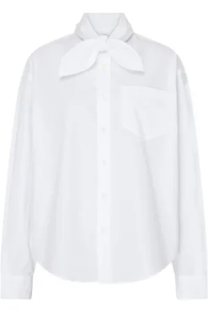 Ami Femme, Blouses et Chemises, Blanc, Taille: 38 FR Chemise à col foulard