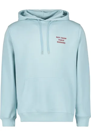 Drôle de Monsieur Homme, Sweatshirts et sweats à capuche, Bleu, Taille: S Sweat à capuche bleu clair avec slogan