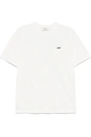 Autry Homme, Tops, Blanc, Taille: M T-shirt à Manches Courtes et Col Rond