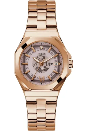Guess Homme, Accessoires, Jaune, Taille: ONE Size Montre Bracelet Acier Inoxydable 42 mm