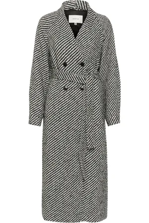 Gestuz Femme, Manteaux, Gris, Taille: 42 FR Manteau Bouclé avec Ceinture