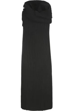 ANN DEMEULEMEESTER Femme, Robes, Noir, Taille: 40 FR Robe longue Kris en tricot 3 trous