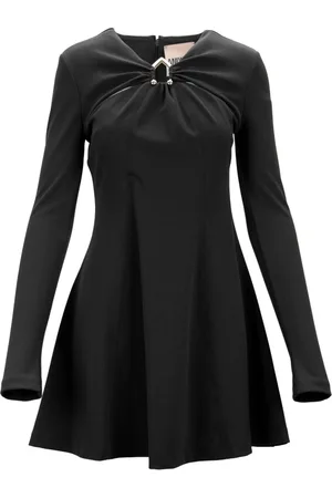 ANIYE BY Femme, Robes, Noir, Taille: 38 FR Petite Robe Noire avec Détail Doré et Fermeture Éclair