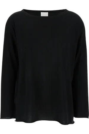 Allude Femme, Tops, Noir, Taille: 36 FR Pull-over col bateau