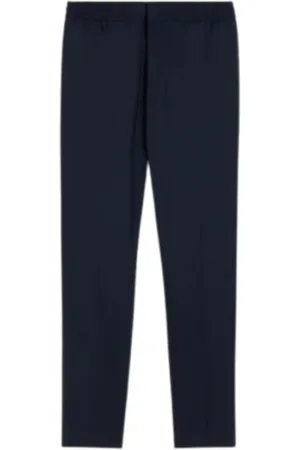Ami Homme, Pantalons, Bleu, Taille: M Pantalon à Taille Élastique, Style Confort