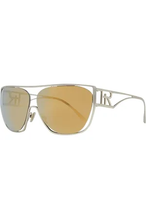 Ralph Lauren Femme, Accessoires, Jaune, Taille: ONE Size Lunettes de soleil métalliques à verres miroirs