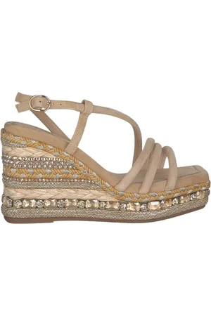Alma en Pena Femme, Chaussures, , Taille: 38 EU Sandales compensées à strass et détail tressé
