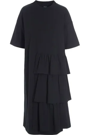 Bitte Kai Rand Femme, Robes, Noir, Taille: 44 FR Robe Midi Élégante avec Volants