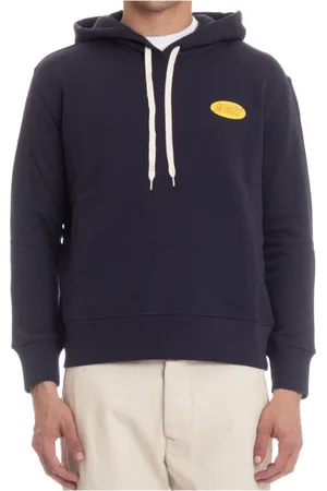 Autry Homme, Sweatshirts et sweats à capuche, Bleu, Taille: M Pull Bleu en Coton avec Logo