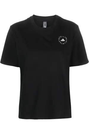 adidas Femme, Tops, Noir, Taille: 34 FR T-shirt TrueCasuals avec imprimé logo