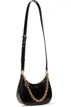 Bally Femme, Sacs, Noir, Taille: ONE Size Sac bandoulière en cuir noir à motif emblème