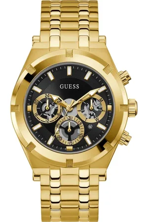 Guess Homme, Accessoires, Jaune, Taille: ONE Size Montre analogique à quartz avec fonction date