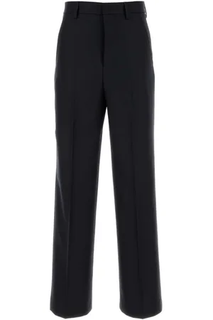 Ami Homme, Pantalons, Bleu, Taille: W38 Pantalon en Laine Bleu Nuit
