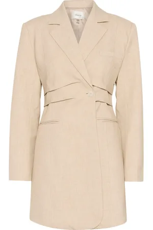 Gestuz Femme, Robes, , Taille: 40 FR Élégante Robe Blazer Light Sand Melange