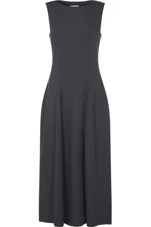 HERNO Femme, Robes, Noir, Taille: 36 FR Robe Longue Sans Manches