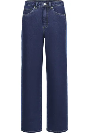 Kaffe Femme, Jeans, Bleu, Taille: 48 FR Jean taille haute avec rayures latérales