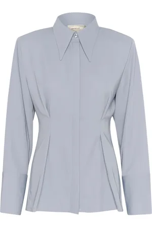 Gestuz Femme, Blouses et Chemises, Bleu, Taille: 36 FR Élégante Chemisier Gris Bleu