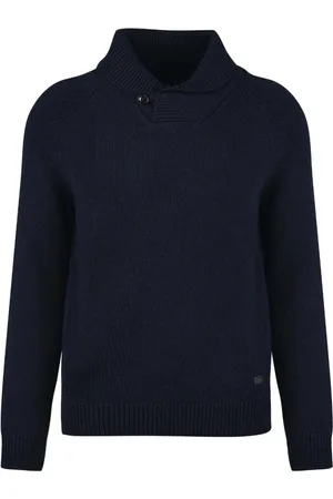Barbour Homme, Pulls, Bleu, Taille: M Pull Col Châle