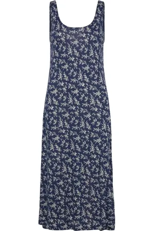 Ralph Lauren Femme, Robes, Bleu, Taille: 36 FR Robe Midi Marine à Fleurs