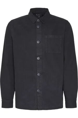 Barbour Homme, Chemises, Noir, Taille: L Chemise à Manches Longues en Coton