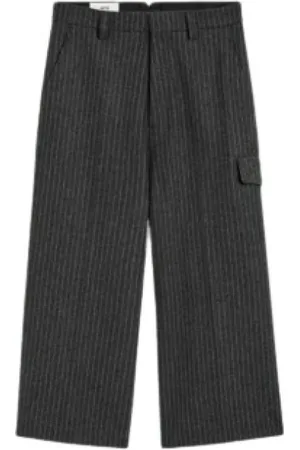 Ami Femme, Pantalons, Vert, Taille: 38 FR Bermuda militaire de luxe