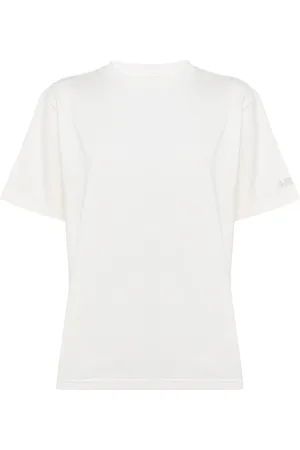 Autry Femme, Tops, Blanc, Taille: 36 FR T-shirt d`été blanc en coton à manches courtes