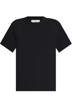 Ami Femme, Tops, Noir, Taille: 38 FR T-shirt avec logo embossé