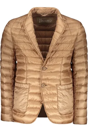HERNO Homme, Vestes, Brun, Taille: L Doudoune Rembourrée en Duvet d`Oie avec Revers