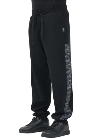EA7 Homme, Pantalons, Noir, Taille: 2XL Pantalon Sportif Noir Printemps Été