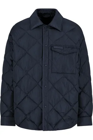 Armani Exchange Homme, Vestes, Bleu, Taille: M Veste matelassée en tissu technique