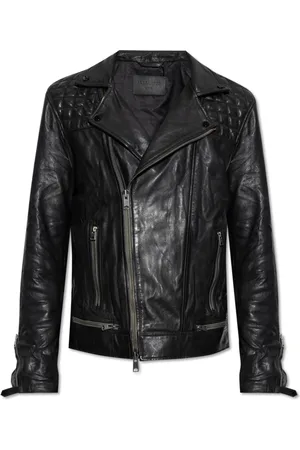 AllSaints Homme, Vestes, Noir, Taille: S Blouson en cuir Conroy