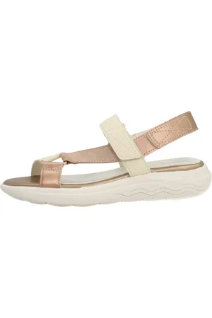 Geox Femme, Chaussures, Brun, Taille: 37 EU Sandales Plates Élégantes